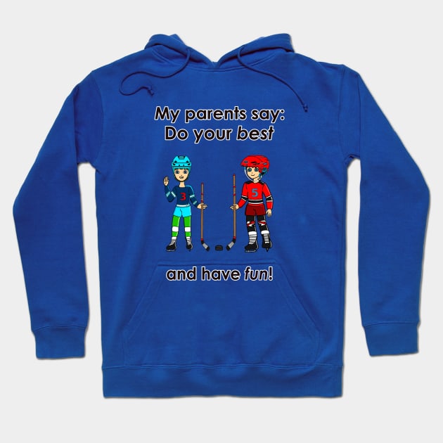 Anime Hockey Boy and Girl Hoodie by SuperstarMAP